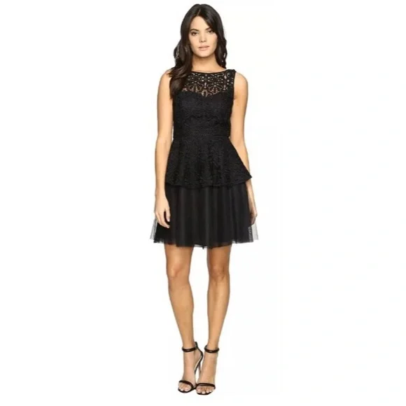 yellow floral lace dress High-Neck Lace Ruffle Gown - Yellow main image 0